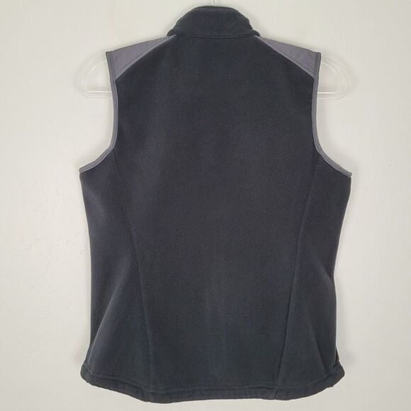 L.L. Bean Size XS Polartec Vest Stretch Fleece Zip Pockets Black Gray - Picture 2 of 12